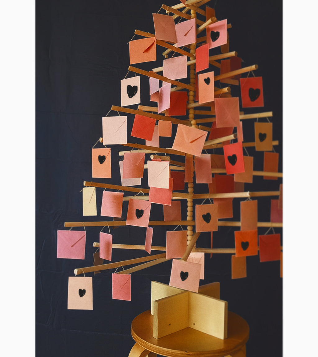 Beaded Heirloom Wood Christmas Tree (star sold seperately)