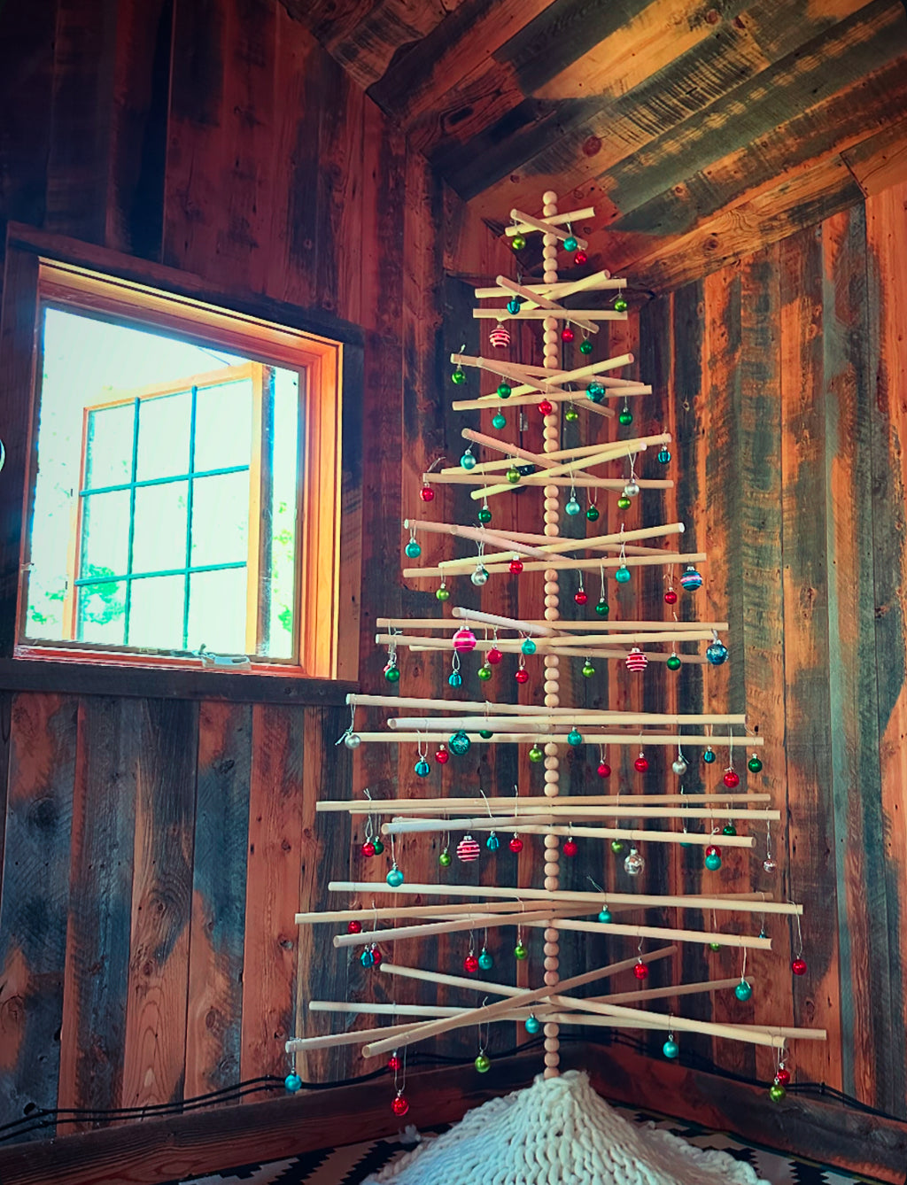 Beaded Heirloom Wood Christmas Tree (star sold seperately)