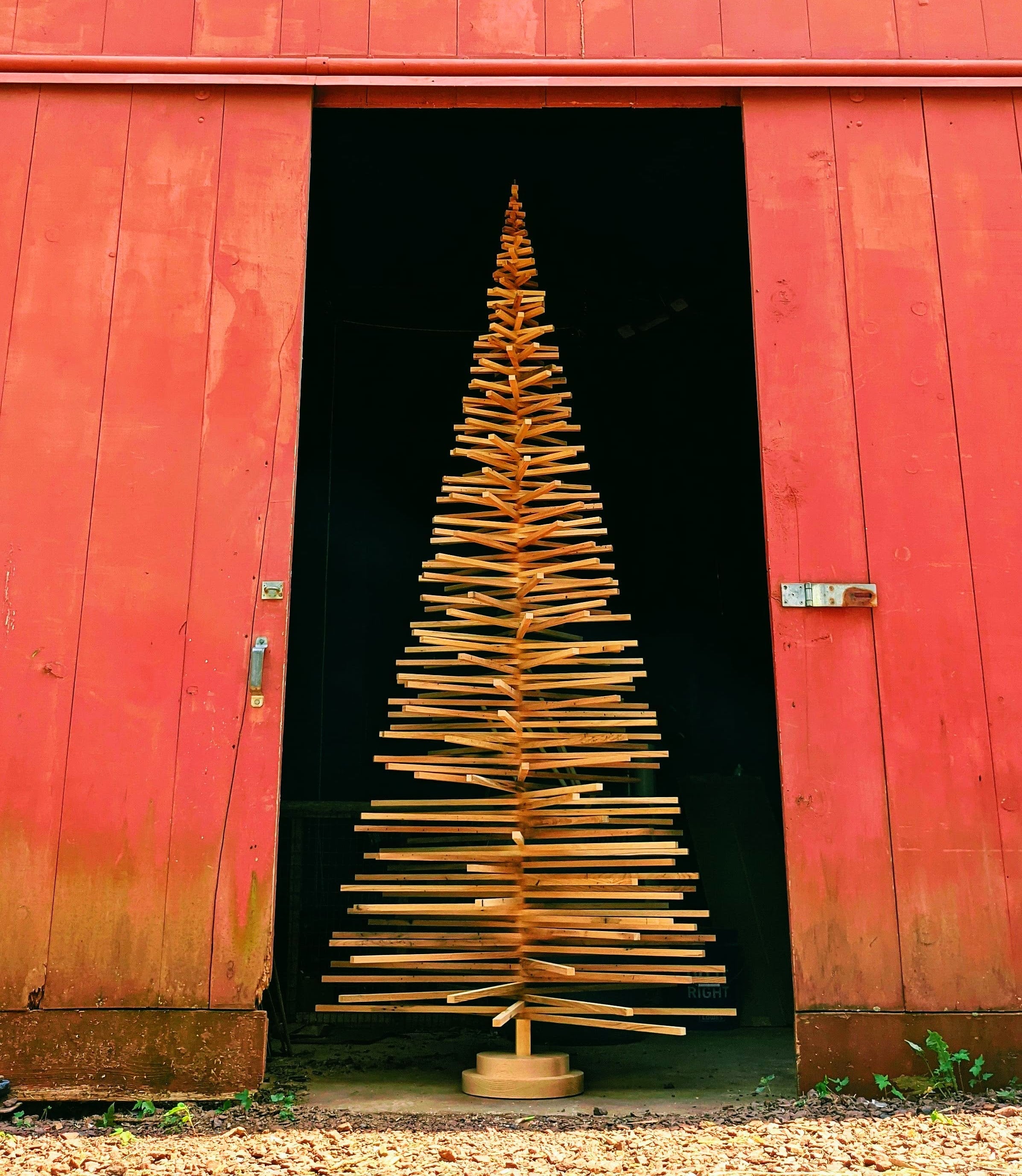 Pine and Reclaimed Chestnut Wood Square Branch Tree, 1FT-8FT