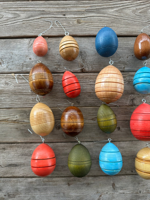 Hand Carved Wood Easter Egg