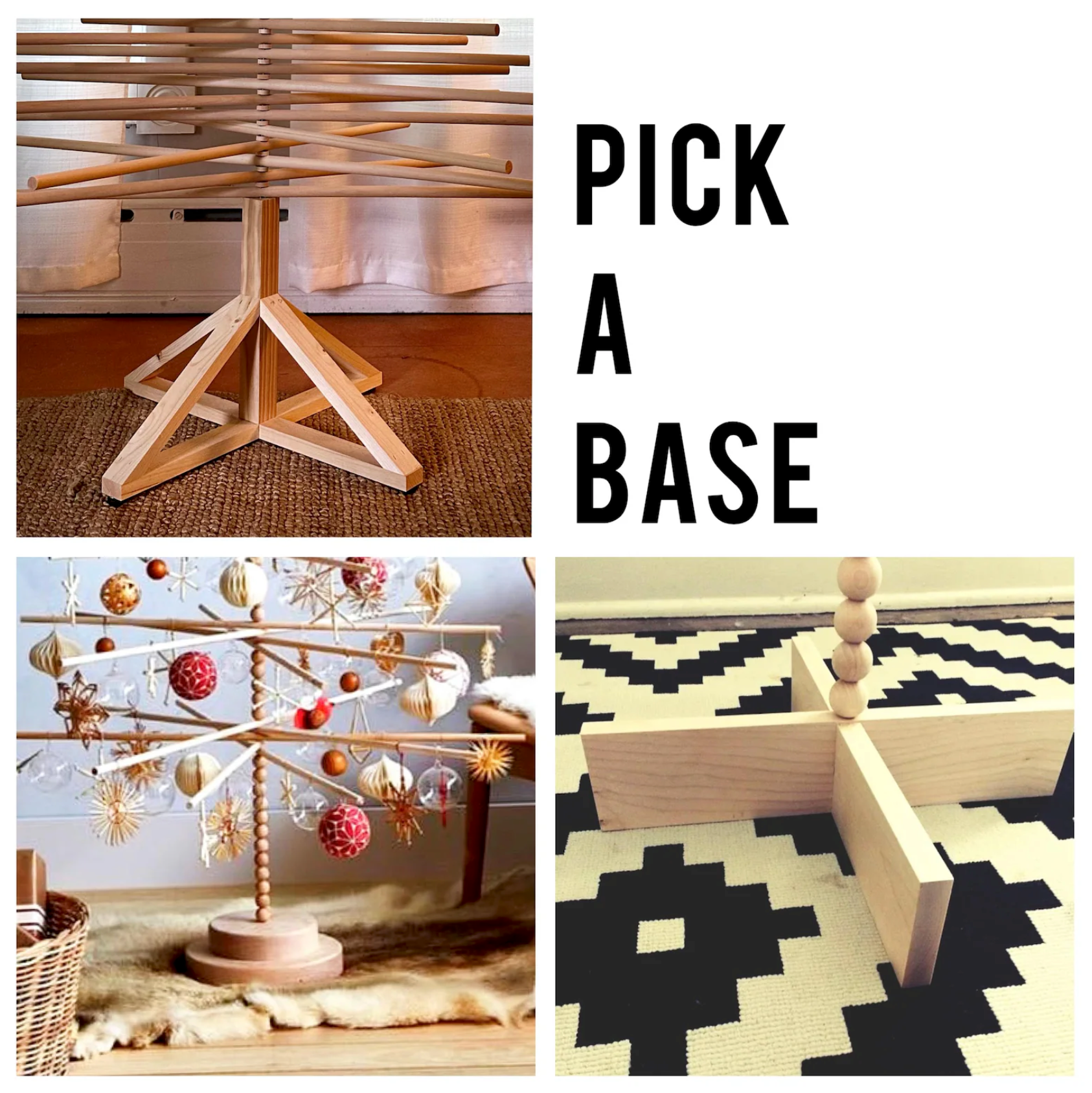 Beaded Heirloom Wood Christmas Tree (star sold seperately)