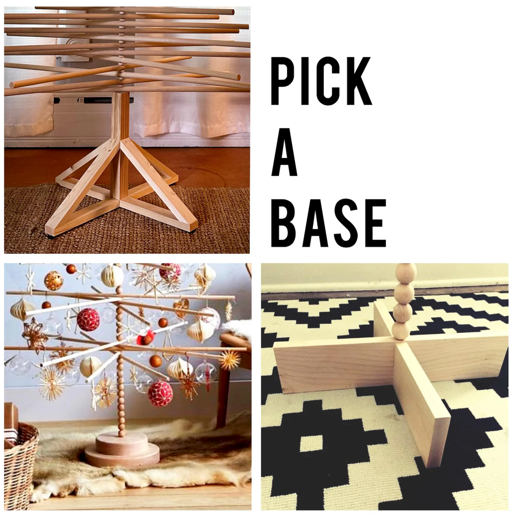 Lykke Full Branch Wood Christmas Tree (wood star sold seperately)