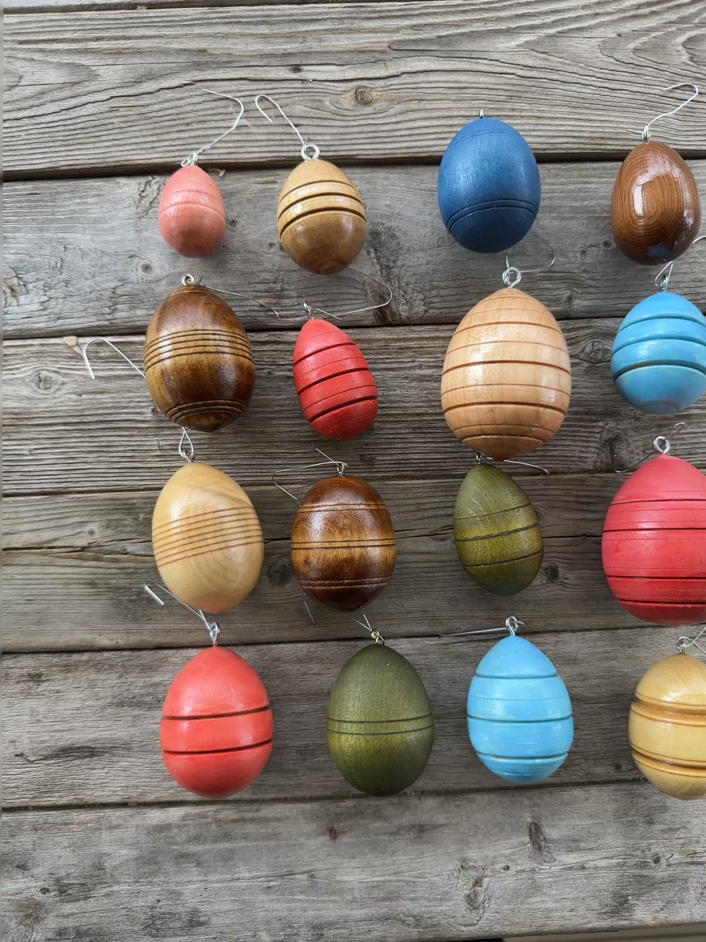 Hand Carved Wood Easter Egg